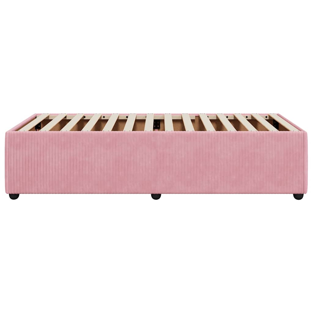 Bedframe fluweel roze 90x190 cm is nu te koop bij PeponiXL, paradijselijk wonen!