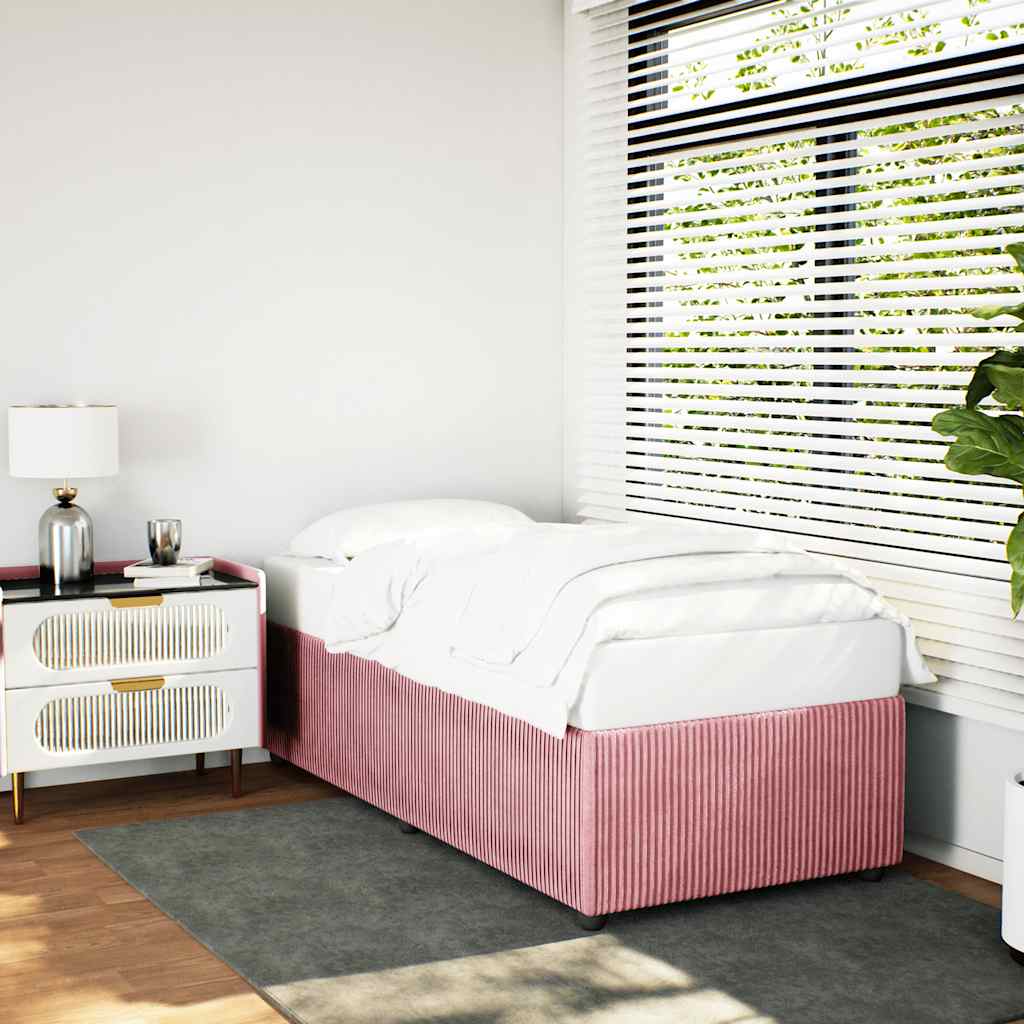 Bedframe fluweel roze 90x190 cm is nu te koop bij PeponiXL, paradijselijk wonen!