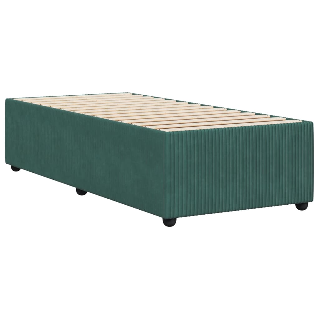 Bedframe zonder matras 90x200 cm fluweel donkergroen is nu te koop bij PeponiXL, paradijselijk wonen!