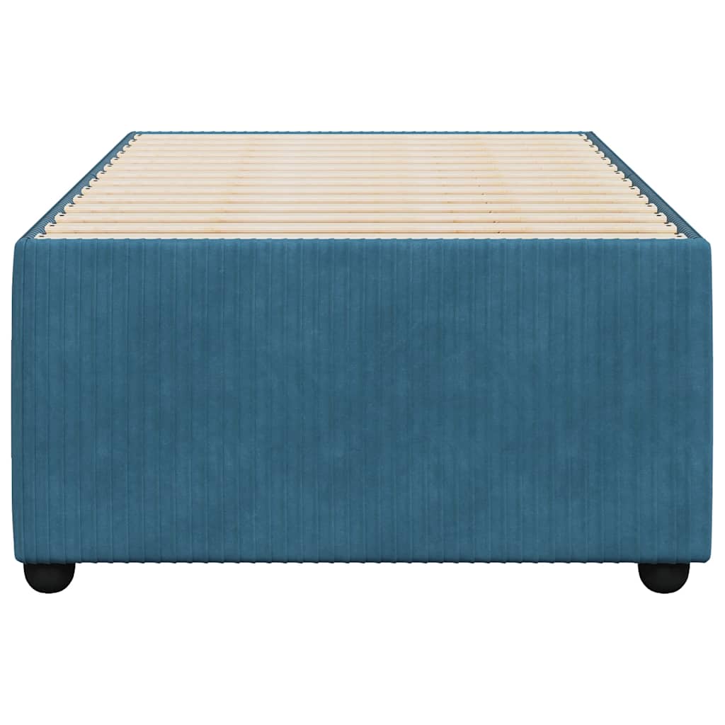 Bedframe fluweel blauw 90x200 cm is nu te koop bij PeponiXL, paradijselijk wonen!