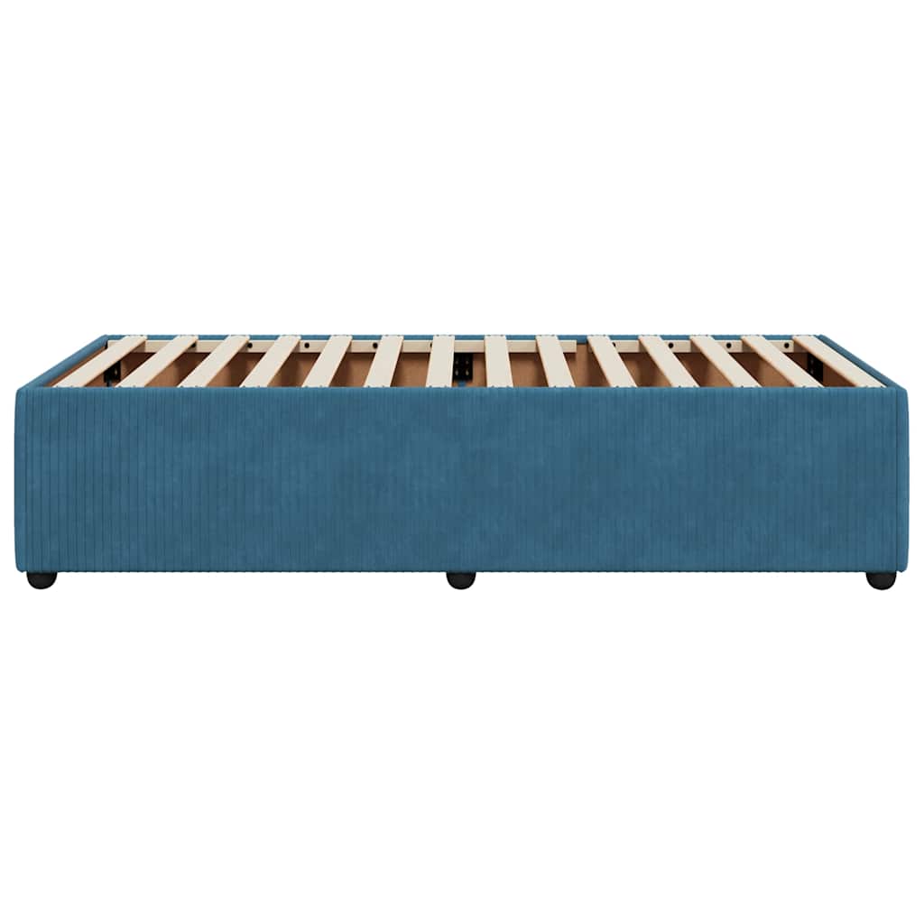 Bedframe fluweel blauw 90x200 cm is nu te koop bij PeponiXL, paradijselijk wonen!