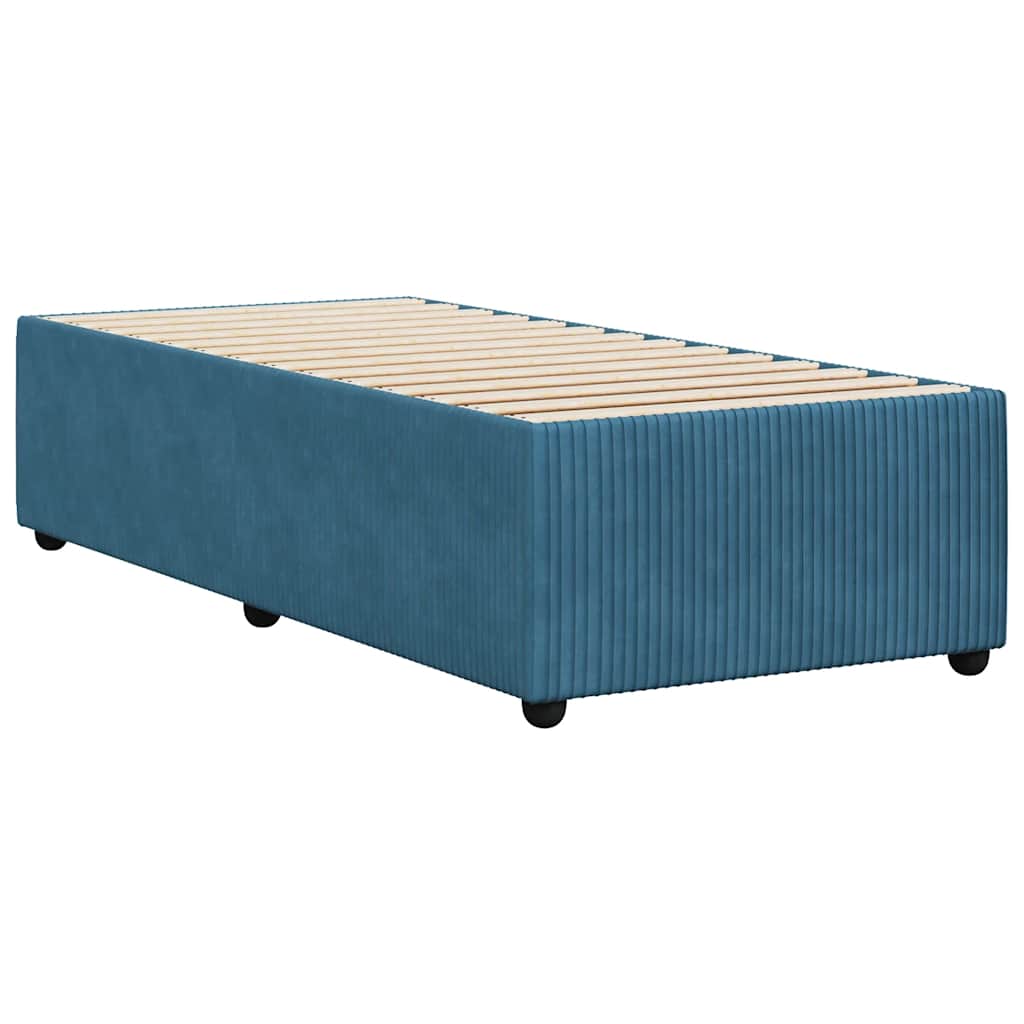 Bedframe fluweel blauw 90x200 cm is nu te koop bij PeponiXL, paradijselijk wonen!