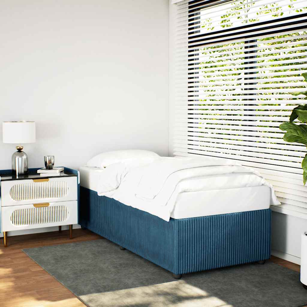 Bedframe fluweel blauw 90x200 cm is nu te koop bij PeponiXL, paradijselijk wonen!