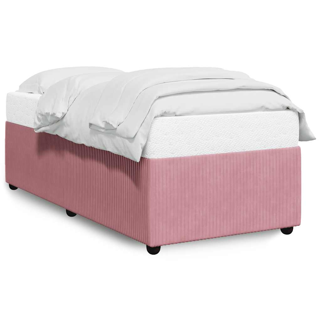 Bedframe fluweel roze 90x200 cm is nu te koop bij PeponiXL, paradijselijk wonen!