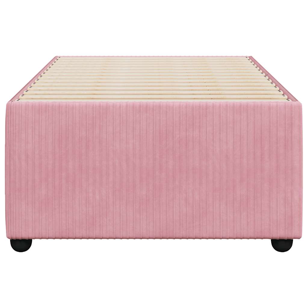 Bedframe fluweel roze 90x200 cm is nu te koop bij PeponiXL, paradijselijk wonen!