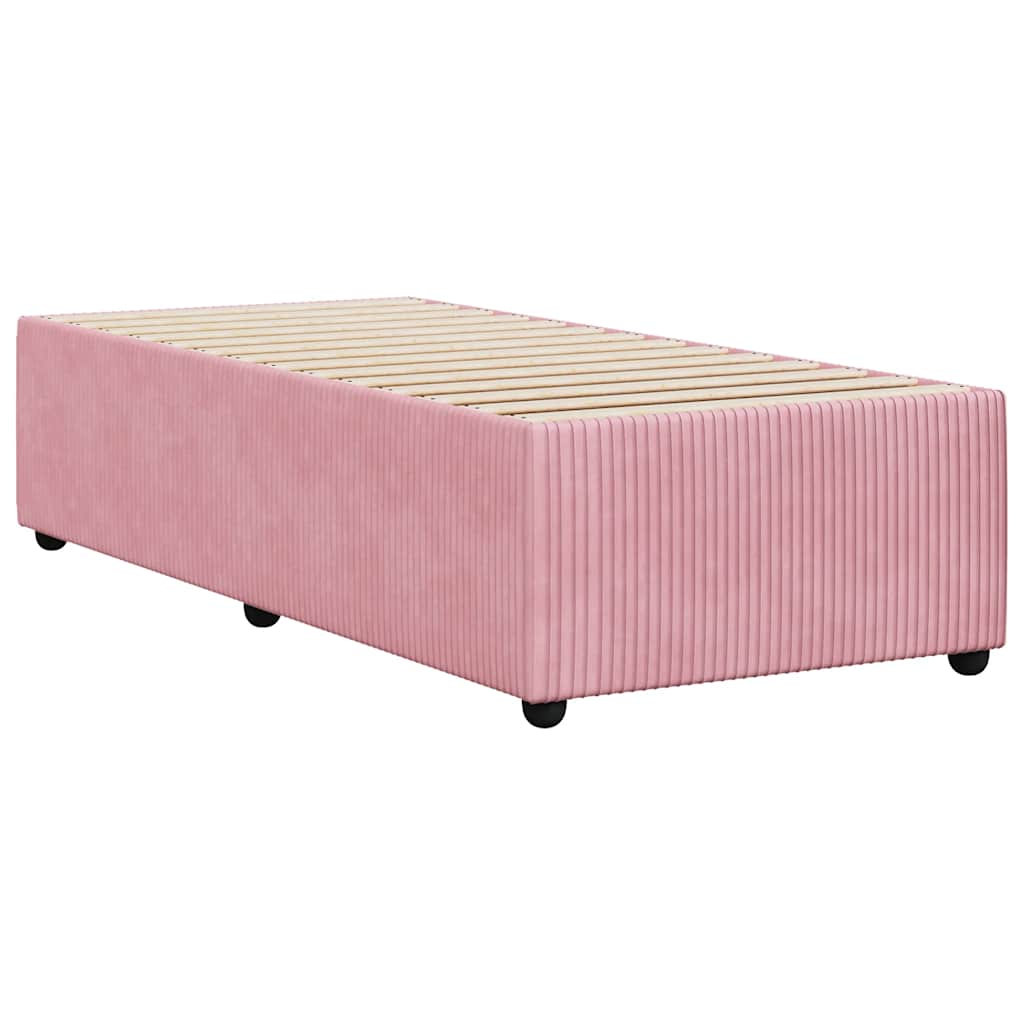 Bedframe fluweel roze 90x200 cm is nu te koop bij PeponiXL, paradijselijk wonen!