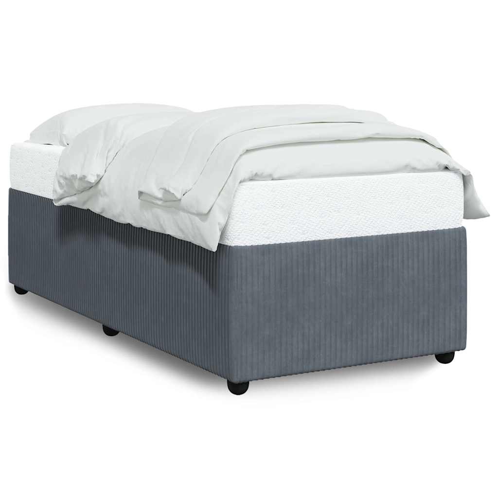 Bedframe zonder matras 100x200 cm fluweel donkergrijs is nu te koop bij PeponiXL, paradijselijk wonen!