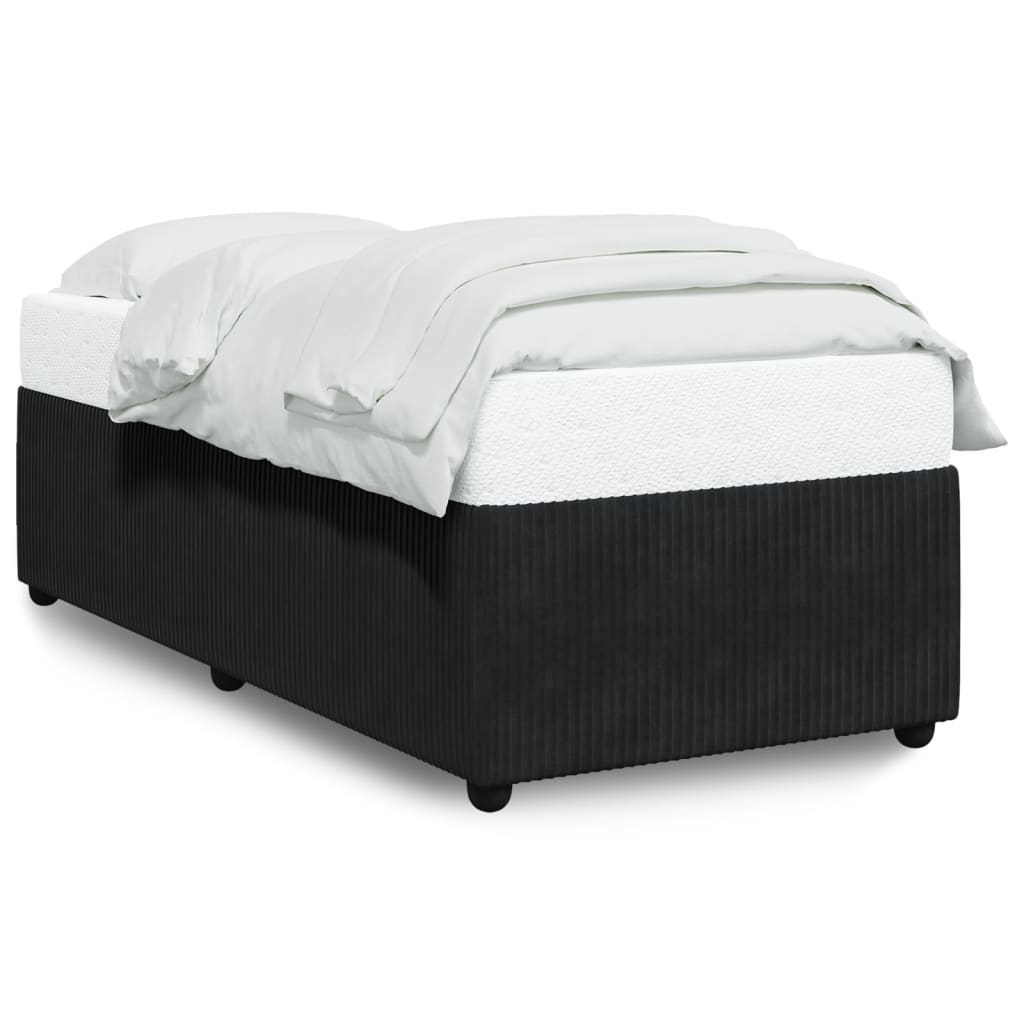 Bedframe zonder matras 100x200 cm fluweel zwart is nu te koop bij PeponiXL, paradijselijk wonen!