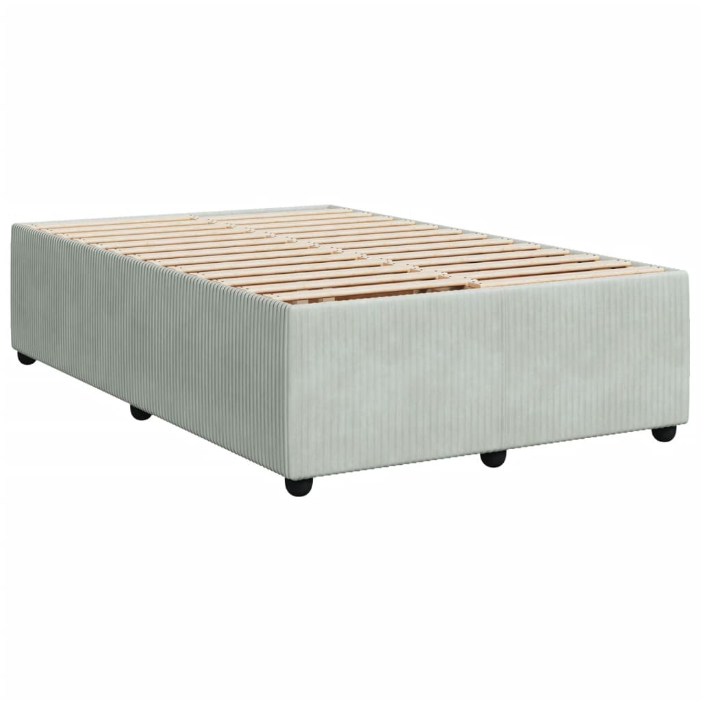 Bedframe zonder matras 120x190 cm fluweel lichtgrijs is nu te koop bij PeponiXL, paradijselijk wonen!