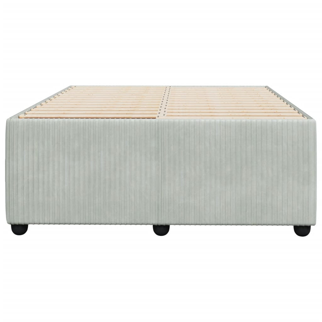 Bedframe zonder matras 120x190 cm fluweel lichtgrijs is nu te koop bij PeponiXL, paradijselijk wonen!