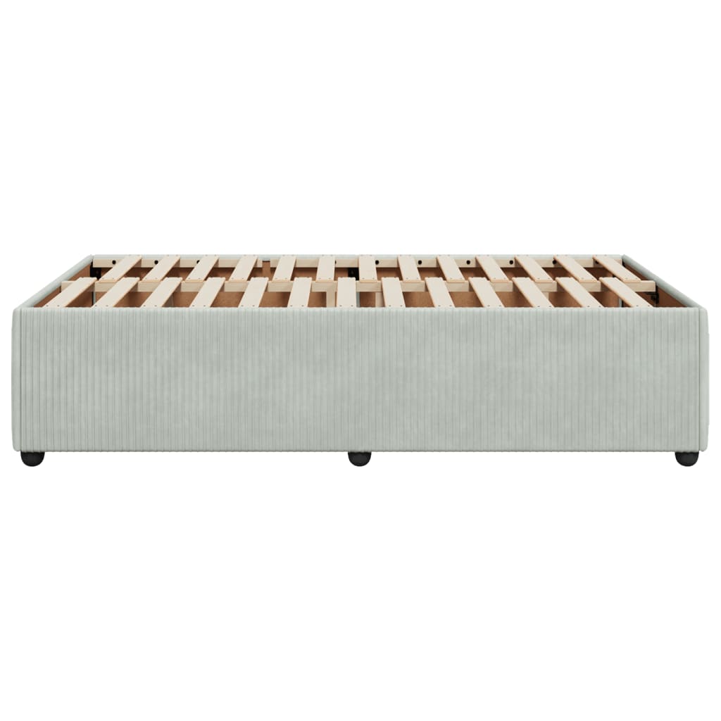 Bedframe zonder matras 120x190 cm fluweel lichtgrijs is nu te koop bij PeponiXL, paradijselijk wonen!