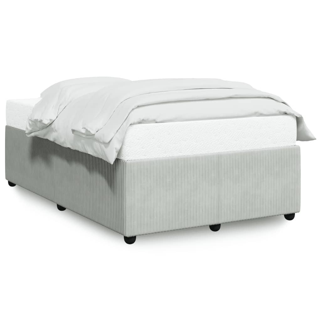 Bedframe zonder matras 120x190 cm fluweel lichtgrijs is nu te koop bij PeponiXL, paradijselijk wonen!