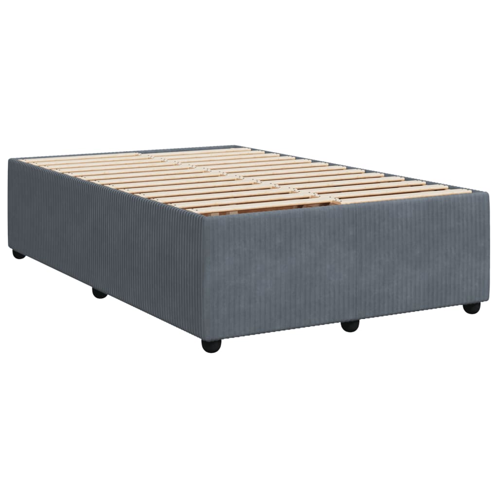Bedframe zonder matras 120x190 cm fluweel donkergrijs is nu te koop bij PeponiXL, paradijselijk wonen!