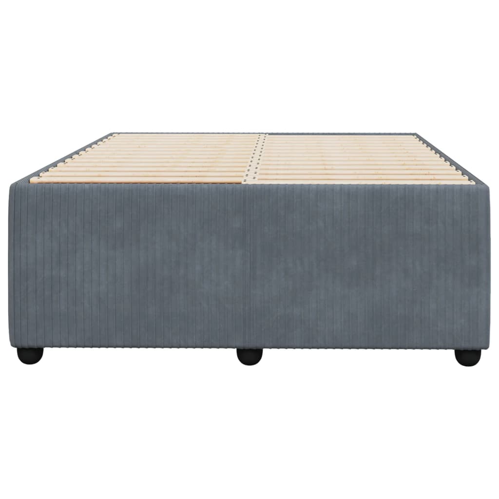 Bedframe zonder matras 120x190 cm fluweel donkergrijs is nu te koop bij PeponiXL, paradijselijk wonen!