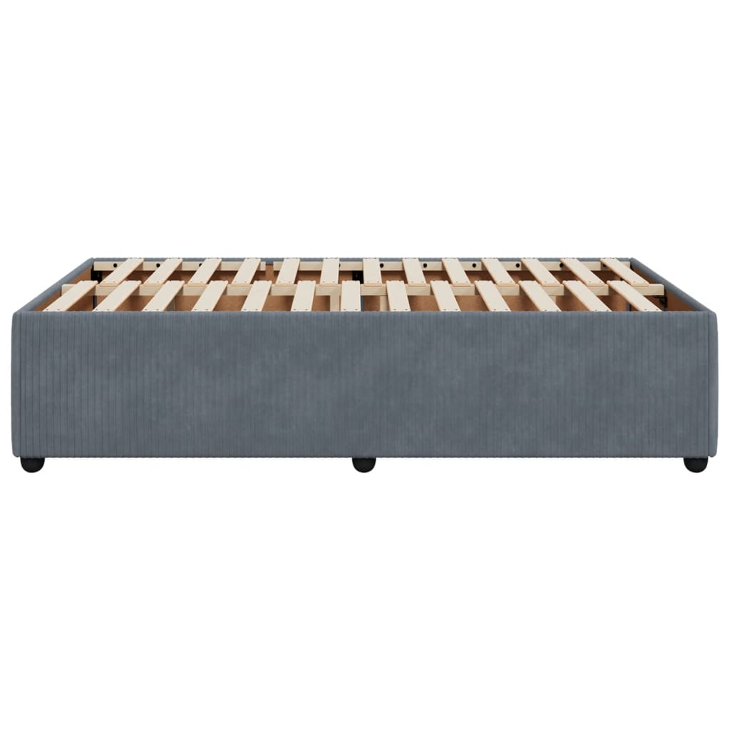 Bedframe zonder matras 120x190 cm fluweel donkergrijs is nu te koop bij PeponiXL, paradijselijk wonen!