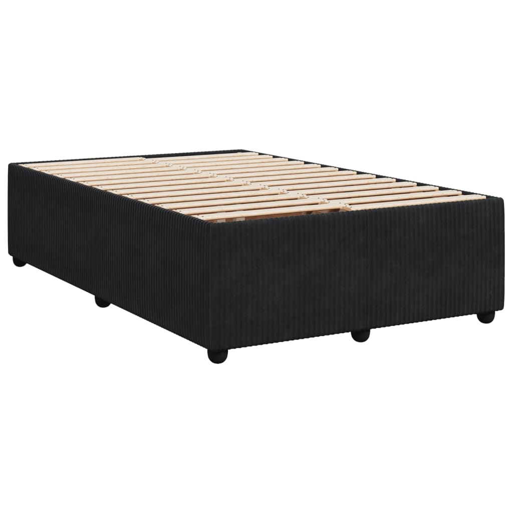 Bedframe zonder matras 120x190 cm fluweel zwart is nu te koop bij PeponiXL, paradijselijk wonen!