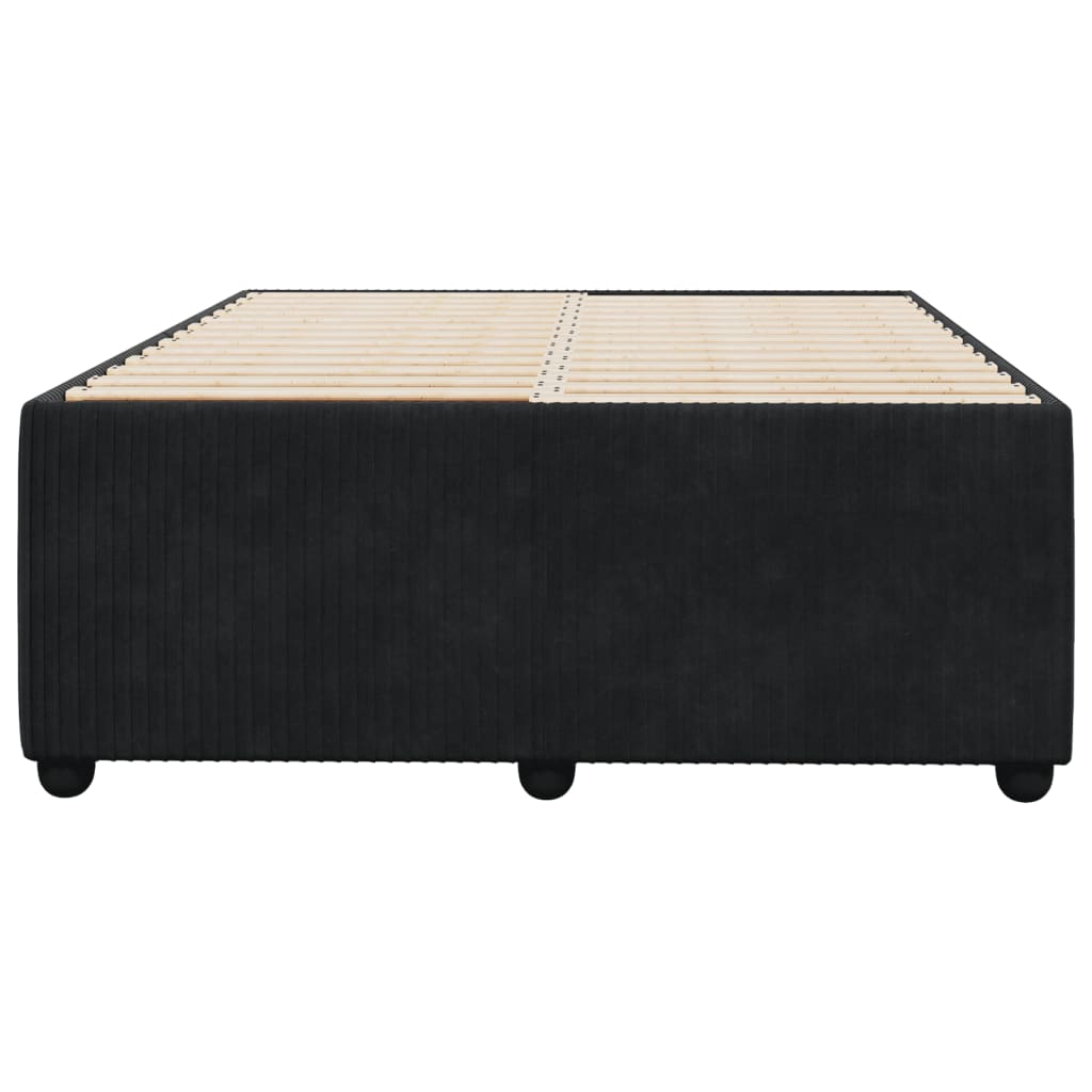 Bedframe zonder matras 120x190 cm fluweel zwart is nu te koop bij PeponiXL, paradijselijk wonen!
