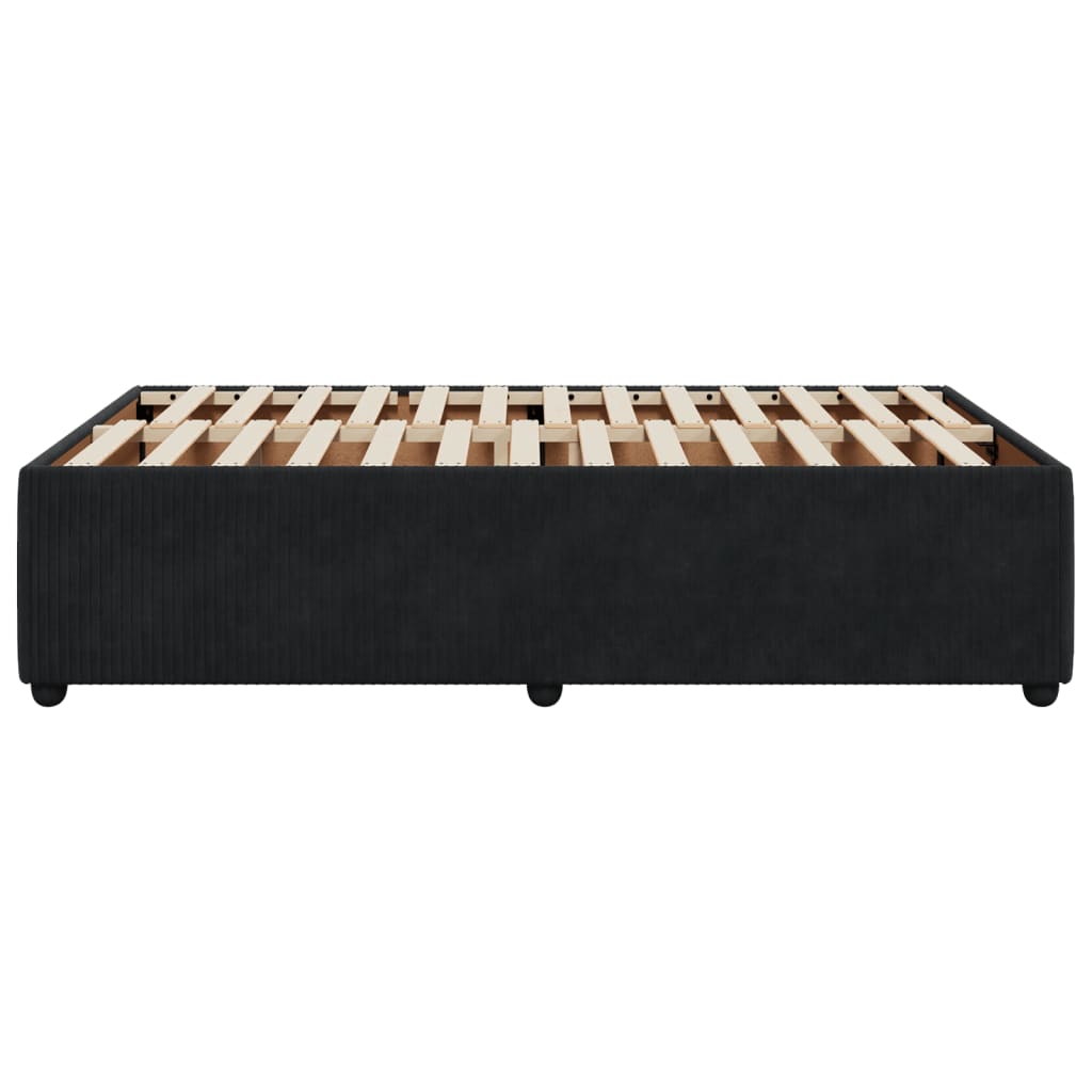 Bedframe zonder matras 120x190 cm fluweel zwart is nu te koop bij PeponiXL, paradijselijk wonen!