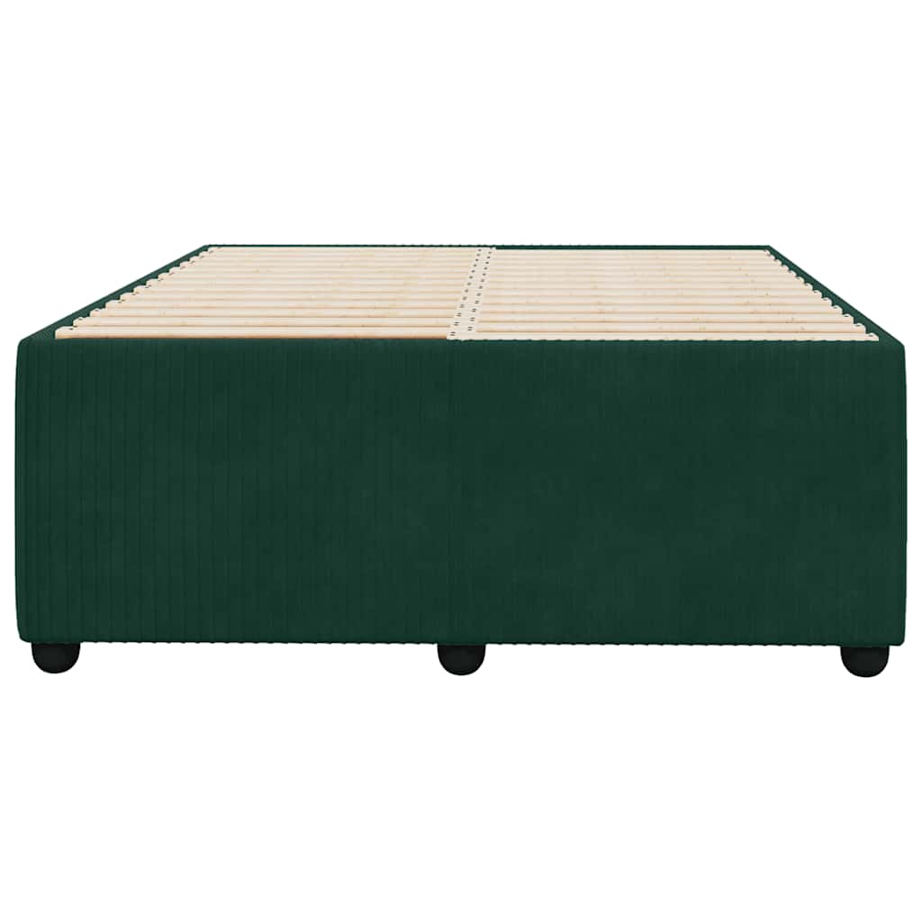 Bedframe zonder matras 120x190 cm fluweel donkergroen is nu te koop bij PeponiXL, paradijselijk wonen!