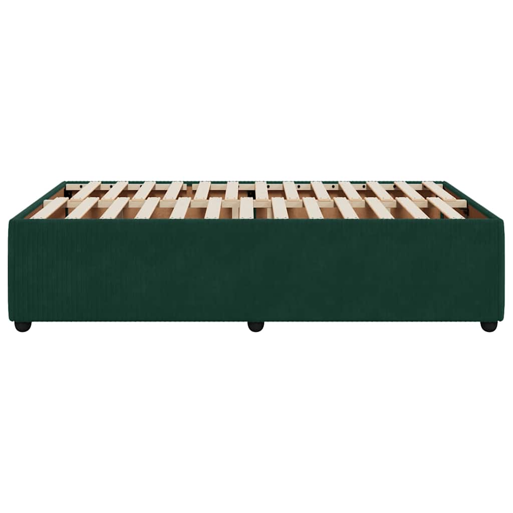 Bedframe zonder matras 120x190 cm fluweel donkergroen is nu te koop bij PeponiXL, paradijselijk wonen!