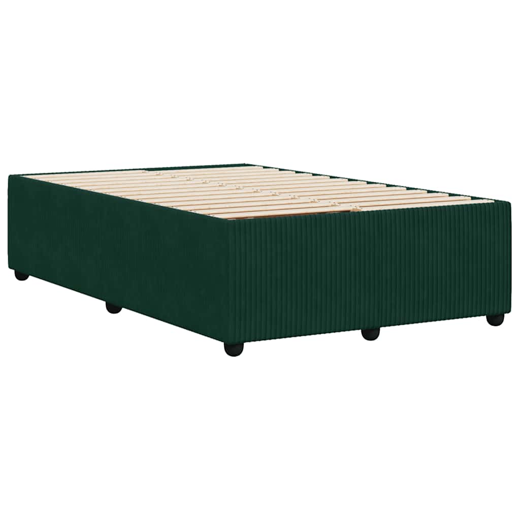 Bedframe zonder matras 120x190 cm fluweel donkergroen is nu te koop bij PeponiXL, paradijselijk wonen!