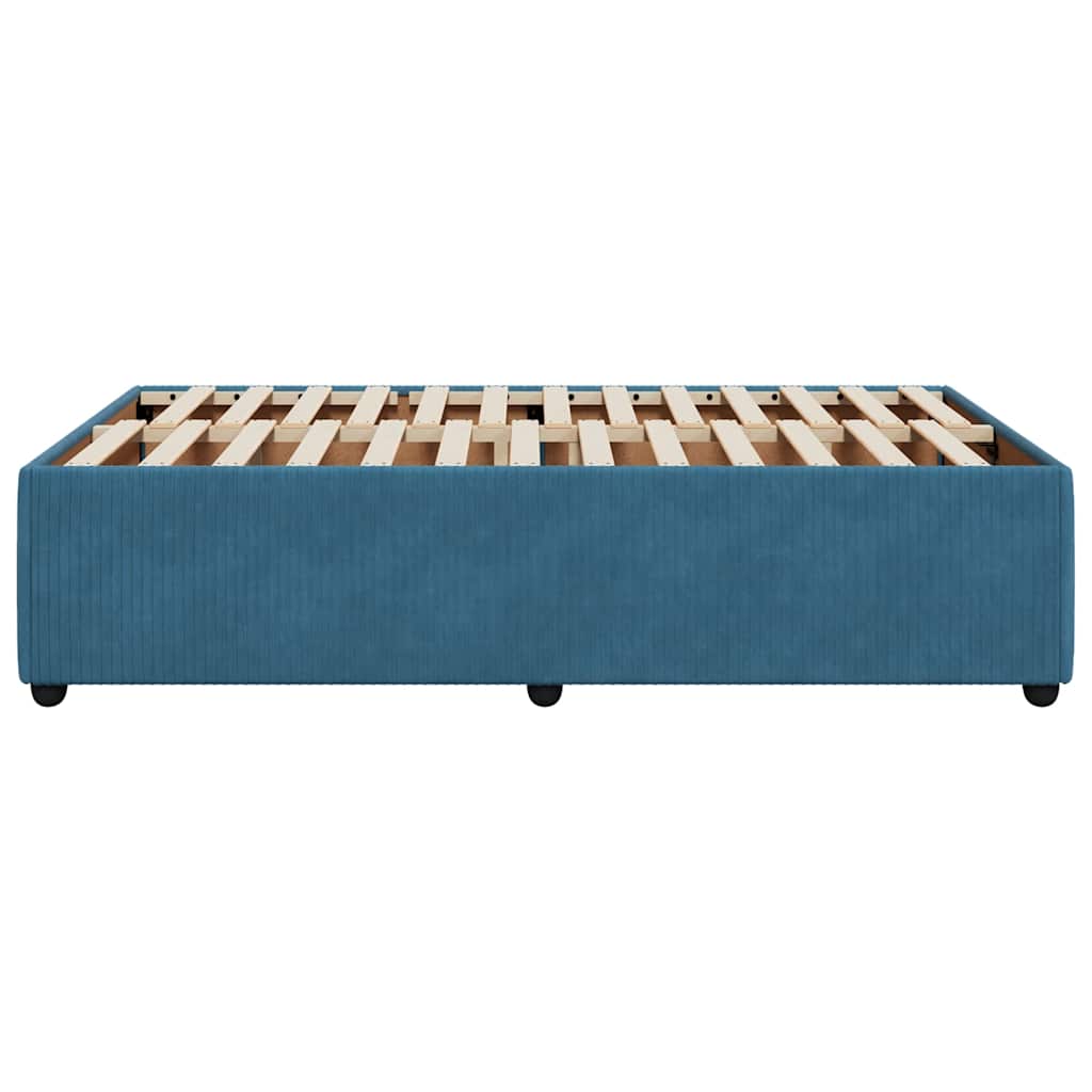 Bedframe fluweel blauw 120x190 cm is nu te koop bij PeponiXL, paradijselijk wonen!