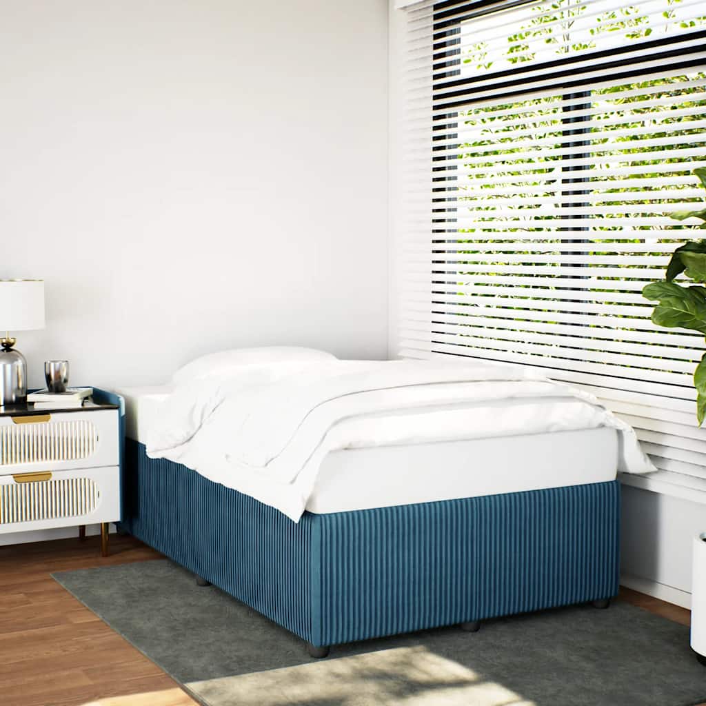 Bedframe fluweel blauw 120x190 cm is nu te koop bij PeponiXL, paradijselijk wonen!