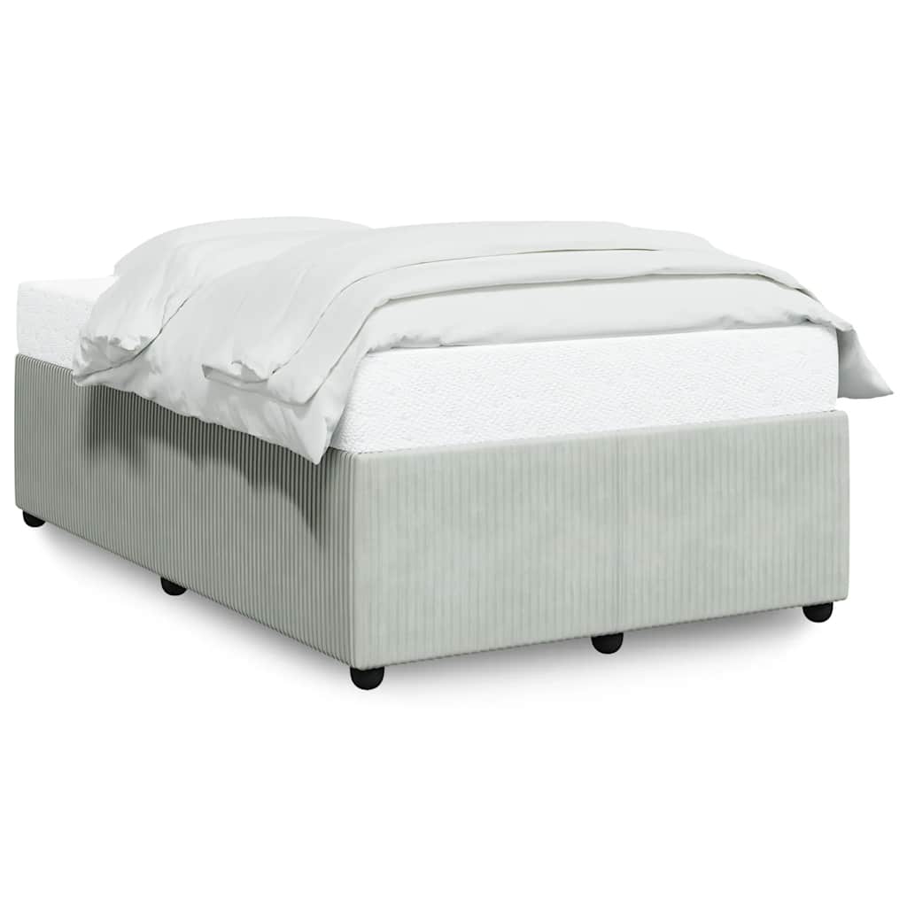 Bedframe zonder matras 120x200 cm fluweel lichtgrijs is nu te koop bij PeponiXL, paradijselijk wonen!