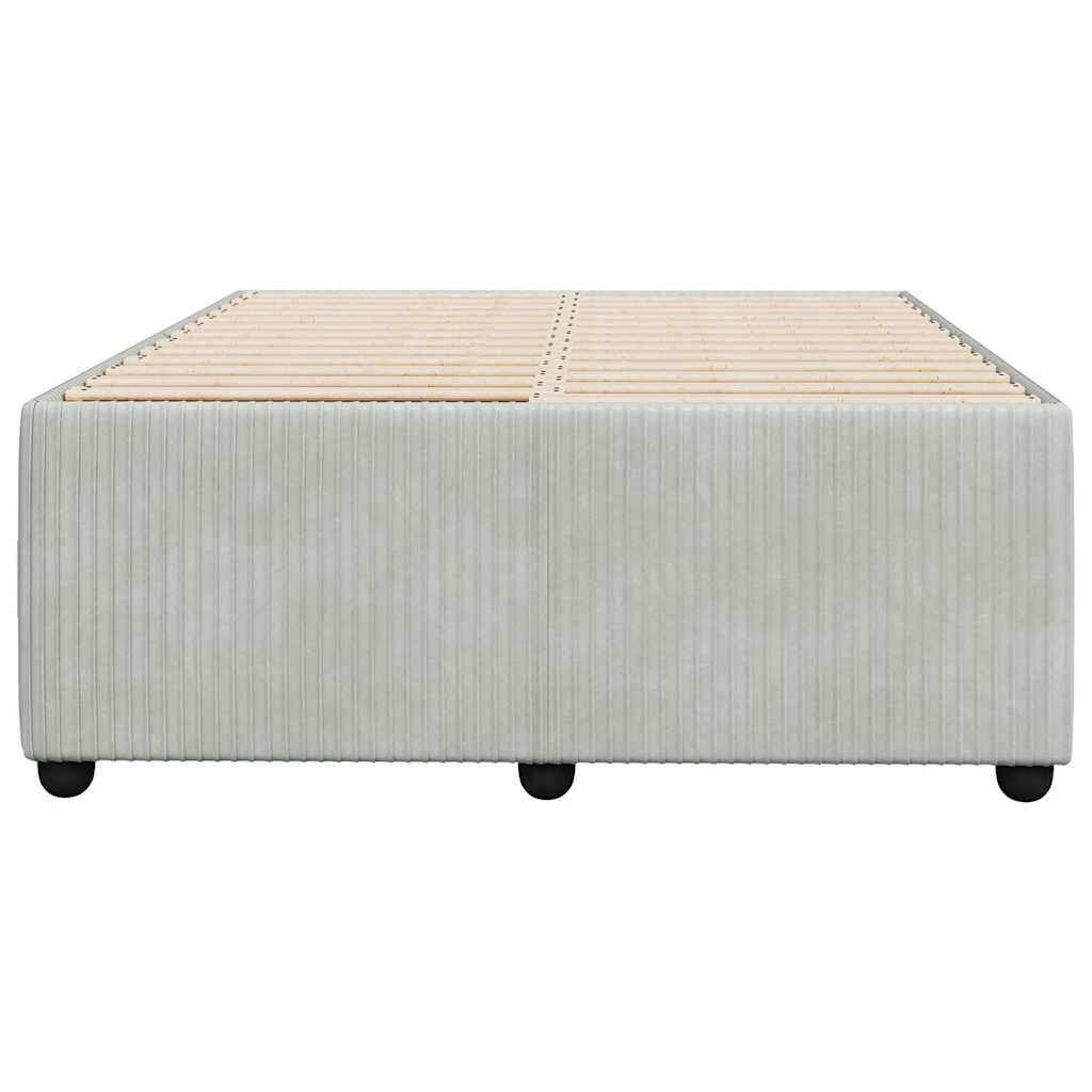 Bedframe zonder matras 120x200 cm fluweel lichtgrijs is nu te koop bij PeponiXL, paradijselijk wonen!