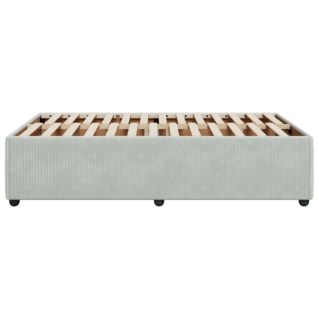 Bedframe zonder matras 120x200 cm fluweel lichtgrijs is nu te koop bij PeponiXL, paradijselijk wonen!