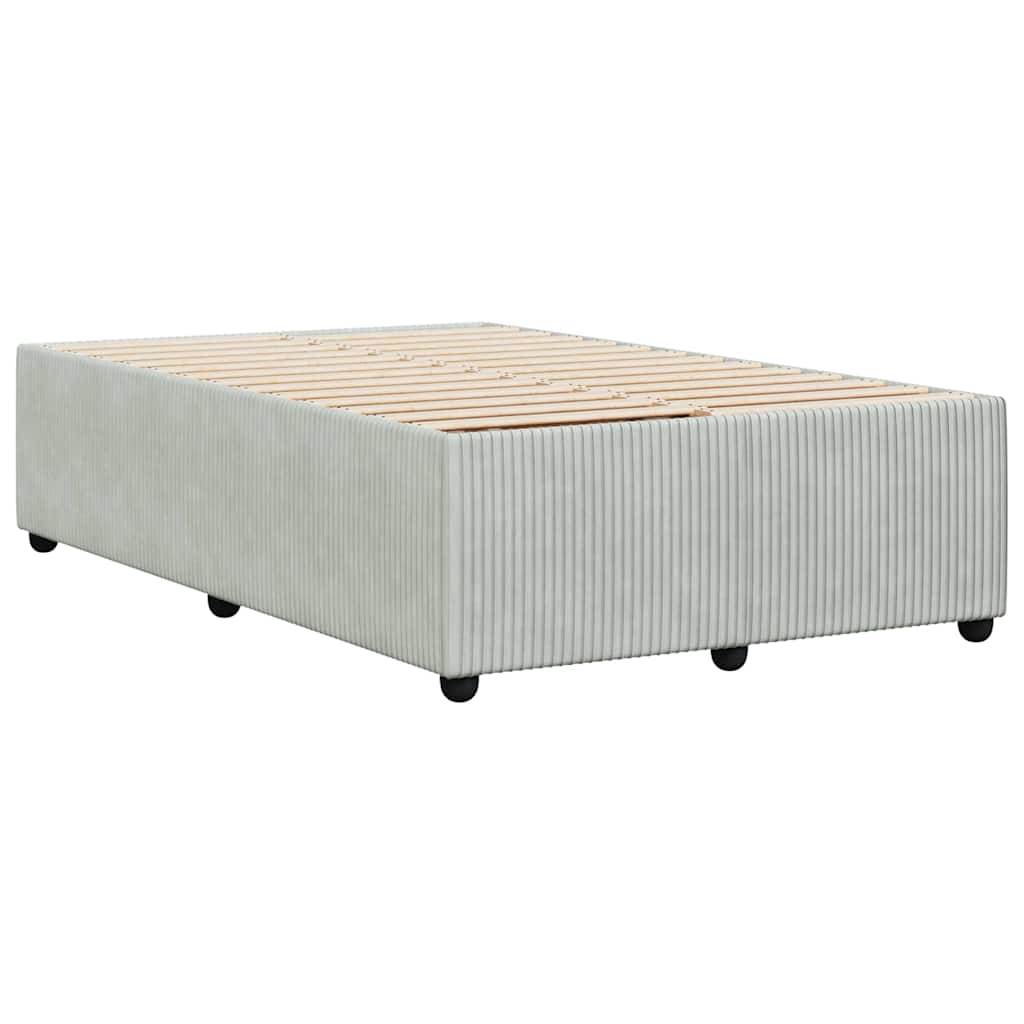 Bedframe zonder matras 120x200 cm fluweel lichtgrijs is nu te koop bij PeponiXL, paradijselijk wonen!
