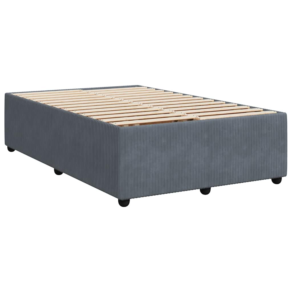 Bedframe zonder matras 120x200 cm fluweel donkergrijs is nu te koop bij PeponiXL, paradijselijk wonen!