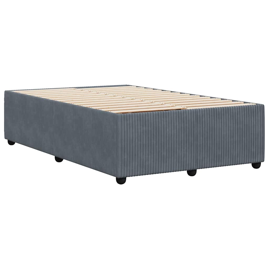 Bedframe zonder matras 120x200 cm fluweel donkergrijs is nu te koop bij PeponiXL, paradijselijk wonen!