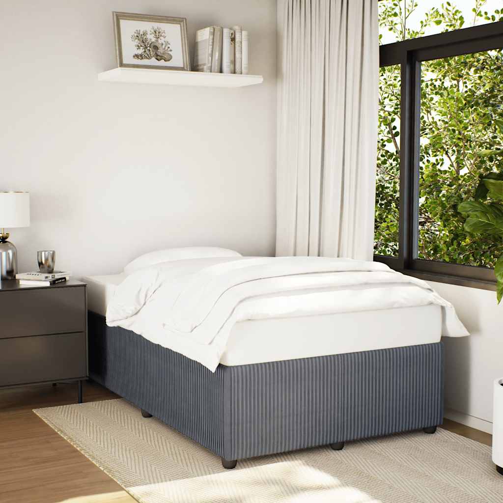 Bedframe zonder matras 120x200 cm fluweel donkergrijs is nu te koop bij PeponiXL, paradijselijk wonen!