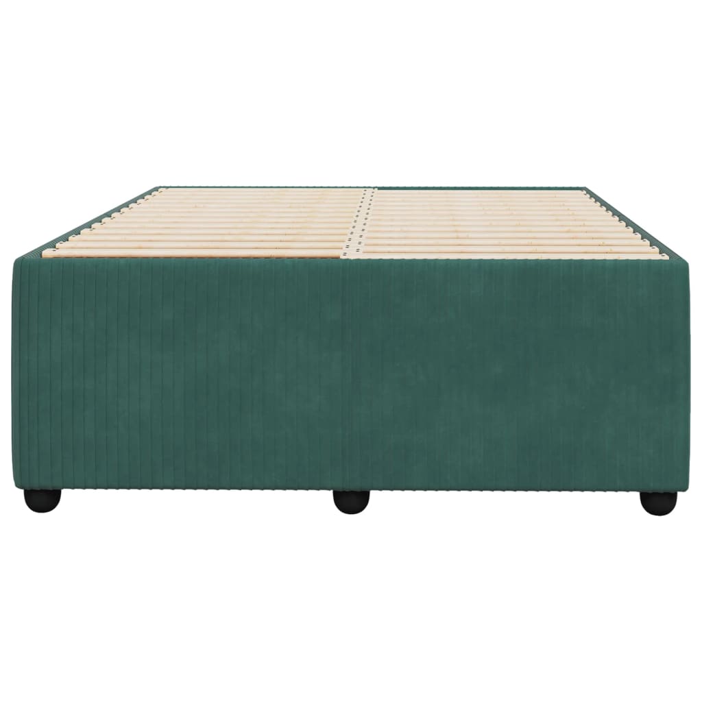 Bedframe zonder matras 120x200 cm fluweel donkergroen is nu te koop bij PeponiXL, paradijselijk wonen!