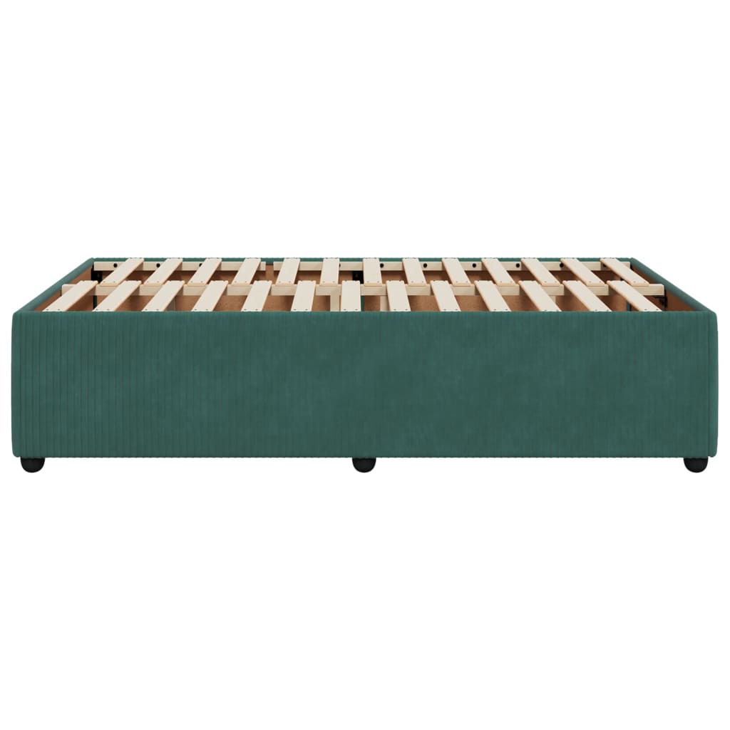 Bedframe zonder matras 120x200 cm fluweel donkergroen is nu te koop bij PeponiXL, paradijselijk wonen!