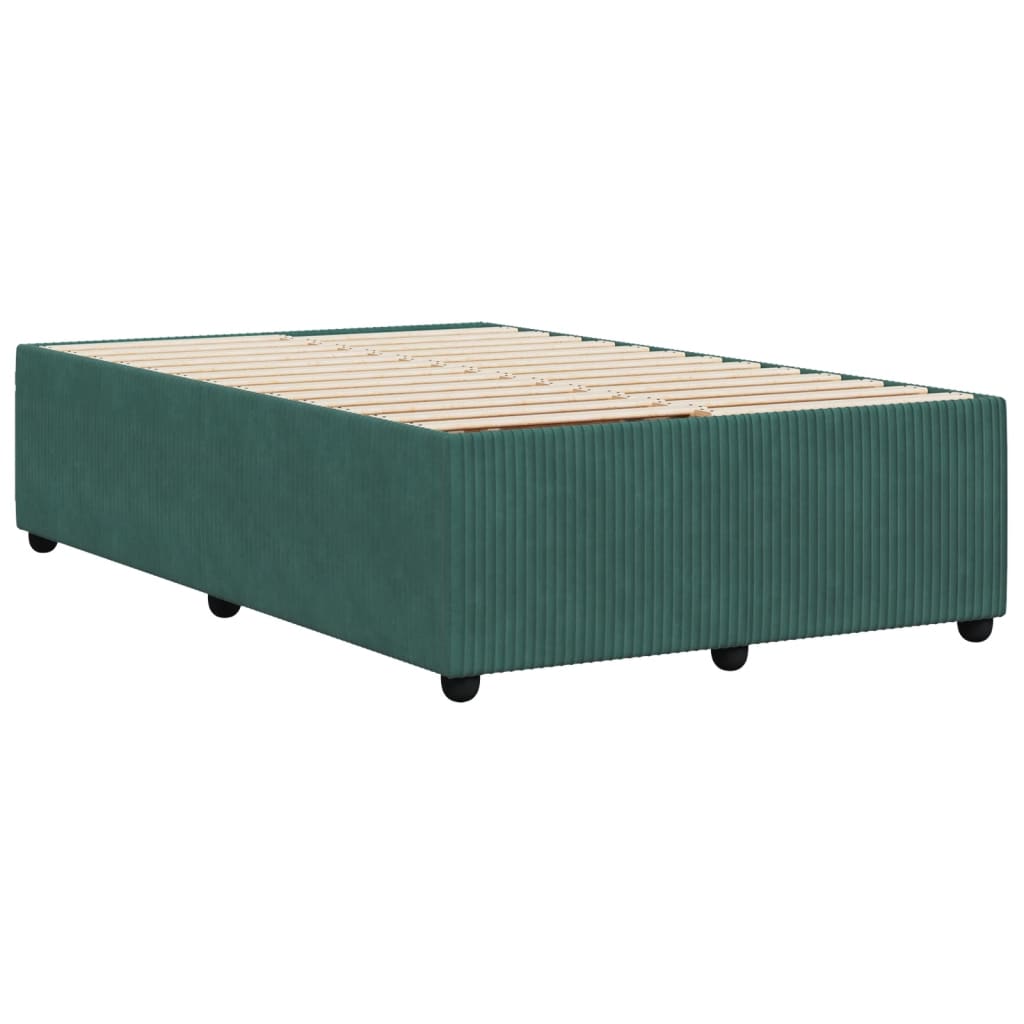 Bedframe zonder matras 120x200 cm fluweel donkergroen is nu te koop bij PeponiXL, paradijselijk wonen!