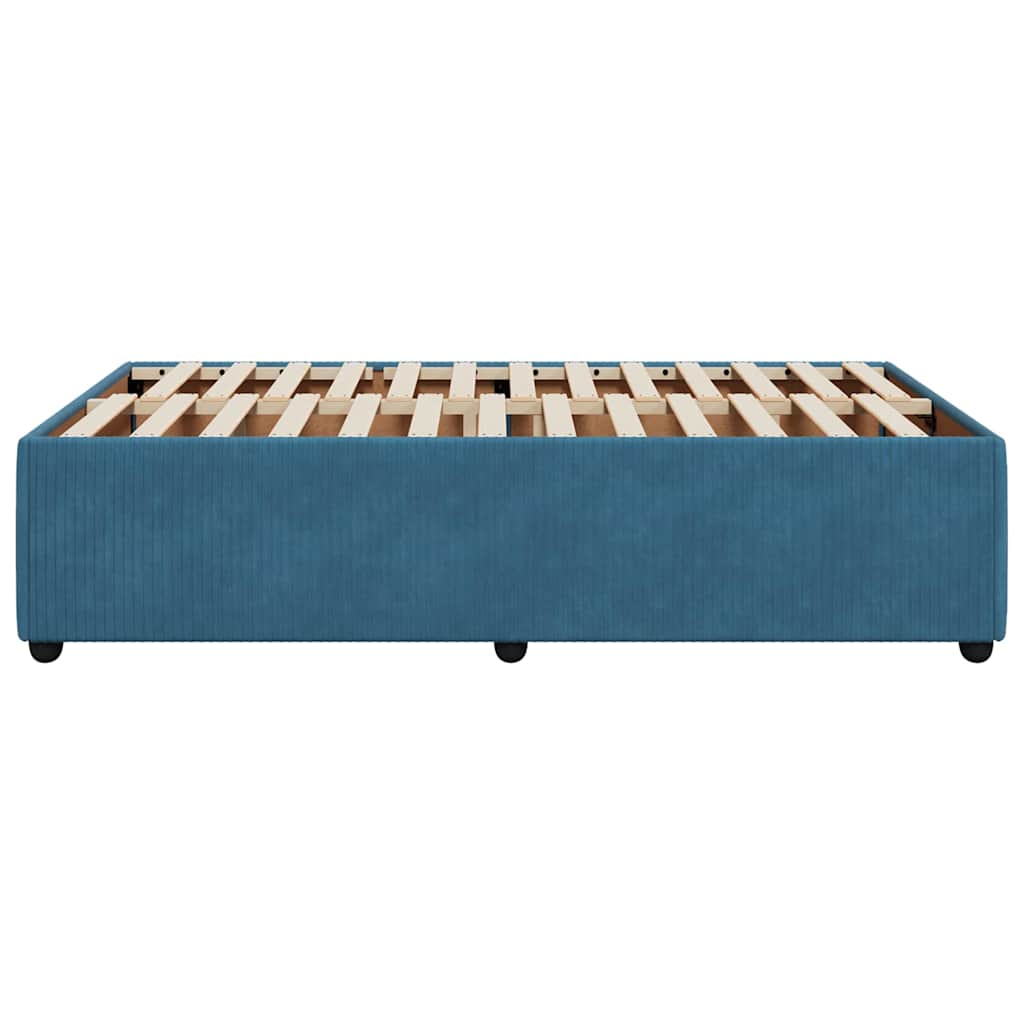 Bedframe fluweel blauw 120x200 cm is nu te koop bij PeponiXL, paradijselijk wonen!