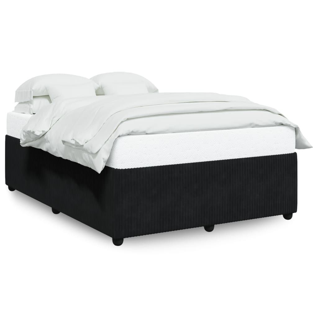 Bedframe zonder matras 140x190 cm fluweel zwart is nu te koop bij PeponiXL, paradijselijk wonen!