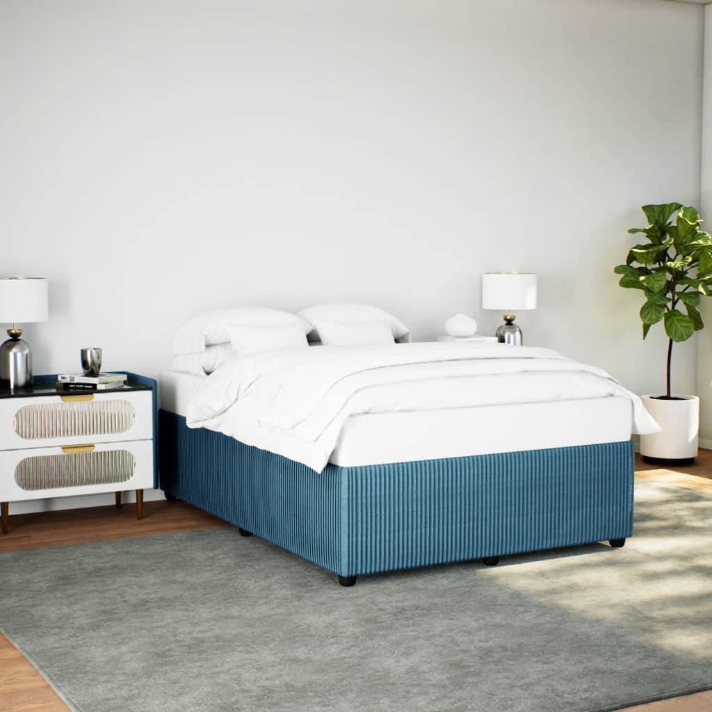 Bedframe fluweel blauw 140x190 cm is nu te koop bij PeponiXL, paradijselijk wonen!