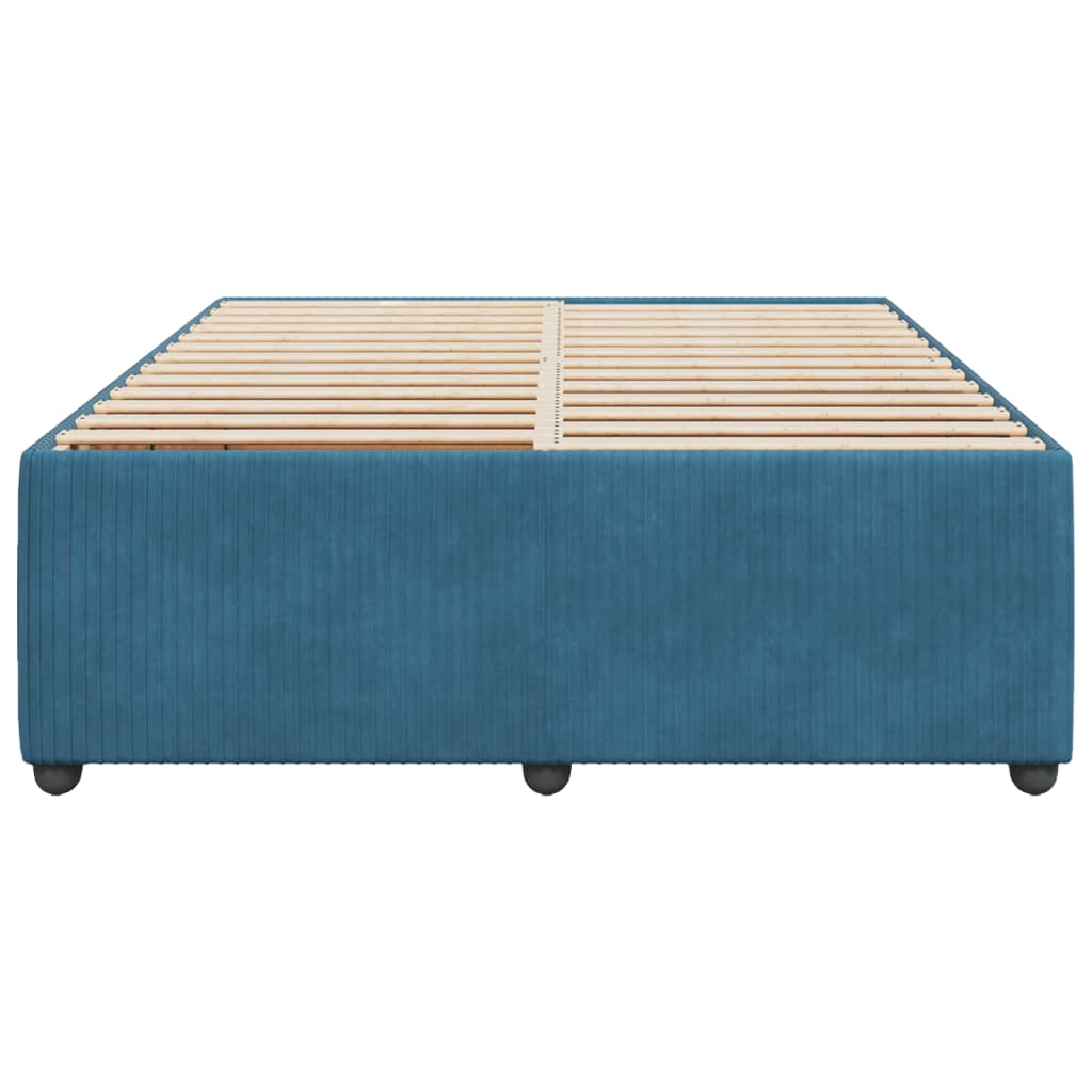 Bedframe fluweel blauw 140x190 cm is nu te koop bij PeponiXL, paradijselijk wonen!