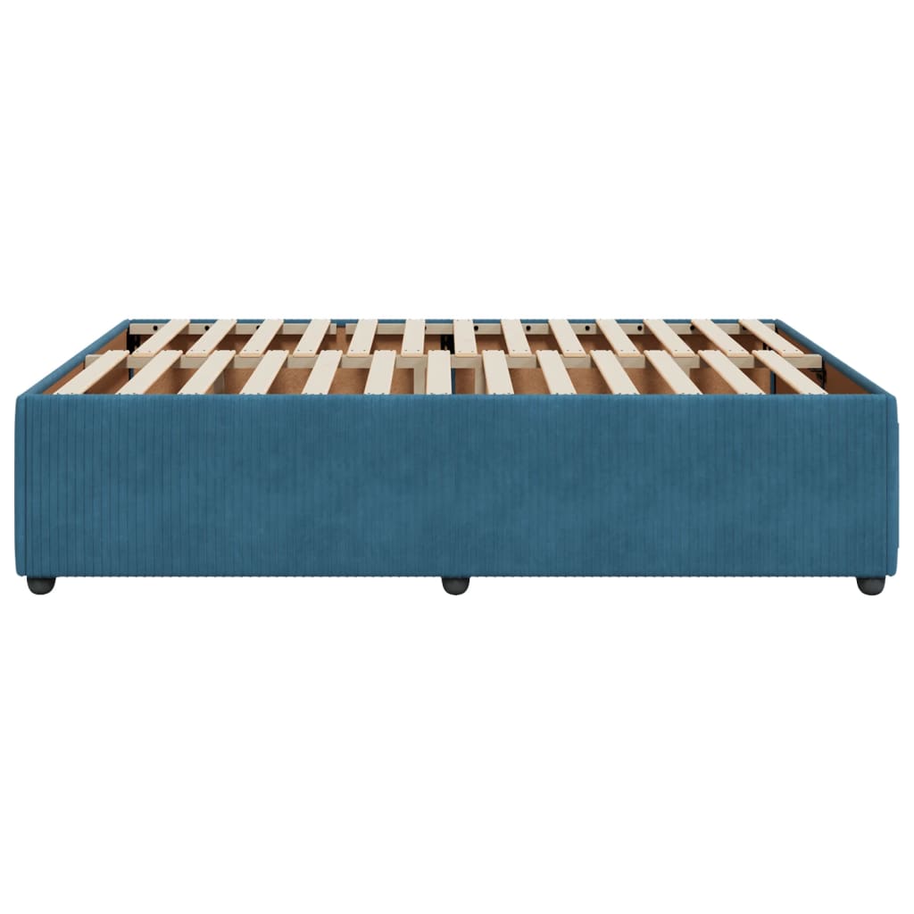 Bedframe fluweel blauw 140x190 cm is nu te koop bij PeponiXL, paradijselijk wonen!
