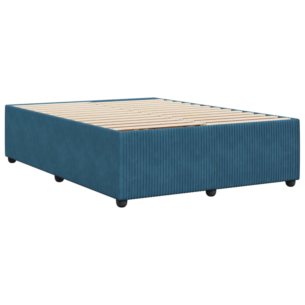 Bedframe fluweel blauw 140x190 cm is nu te koop bij PeponiXL, paradijselijk wonen!