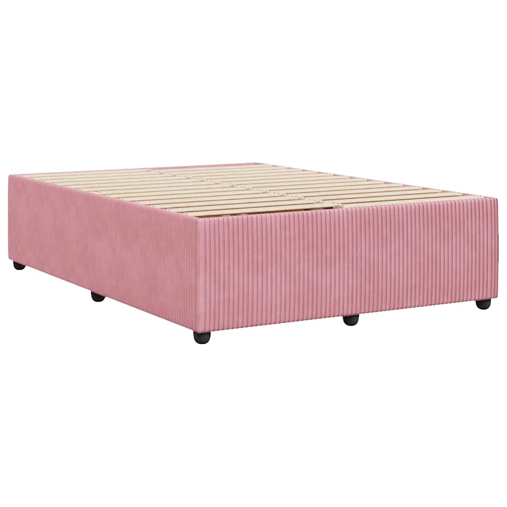 Bedframe fluweel roze 140x190 cm is nu te koop bij PeponiXL, paradijselijk wonen!