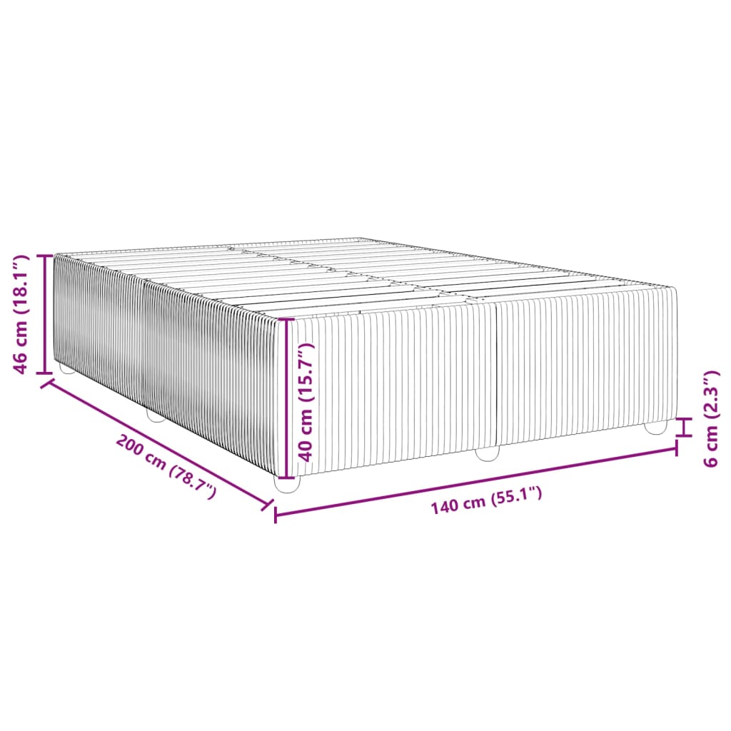 Bedframe zonder matras 140x200 cm fluweel donkergroen is nu te koop bij PeponiXL, paradijselijk wonen!