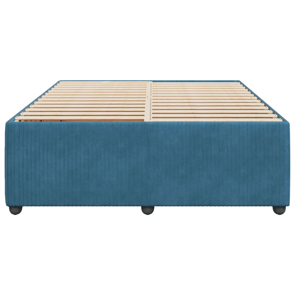 Bedframe fluweel blauw 140x200 cm is nu te koop bij PeponiXL, paradijselijk wonen!