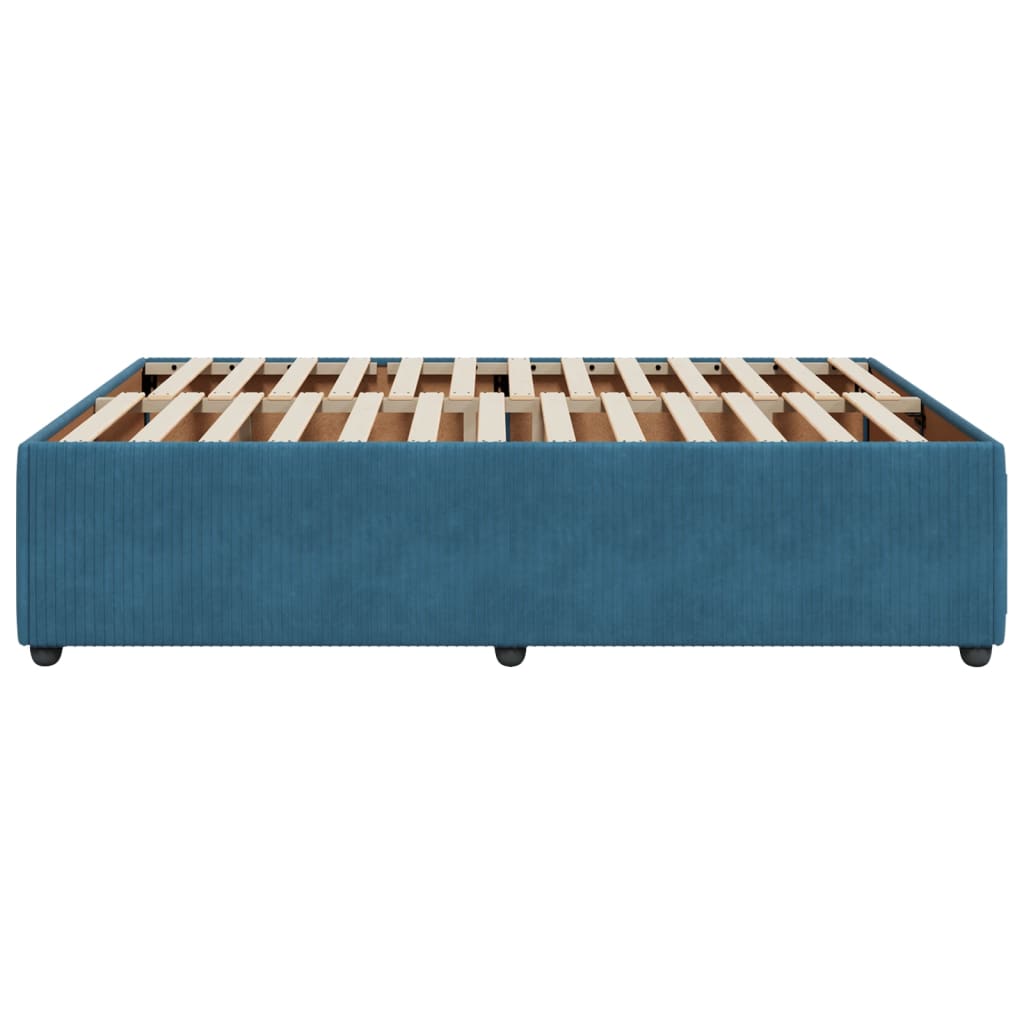 Bedframe fluweel blauw 140x200 cm is nu te koop bij PeponiXL, paradijselijk wonen!