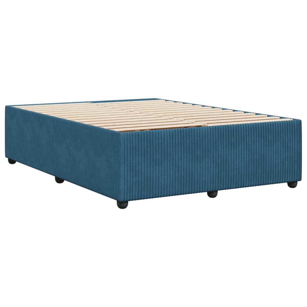 Bedframe fluweel blauw 140x200 cm is nu te koop bij PeponiXL, paradijselijk wonen!