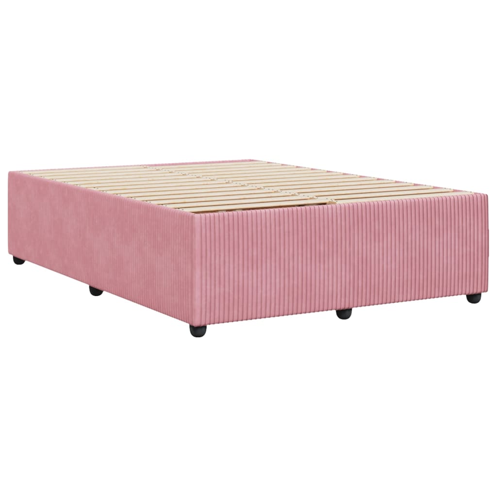 Bedframe fluweel roze 140x200 cm is nu te koop bij PeponiXL, paradijselijk wonen!