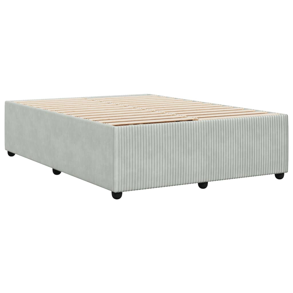 Bedframe zonder matras 160x200 cm fluweel lichtgrijs is nu te koop bij PeponiXL, paradijselijk wonen!